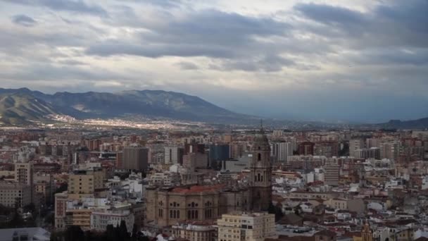 Paesaggio urbano di Malaga. Veduta del paesaggio urbano di Malaga. Spagna — Video Stock