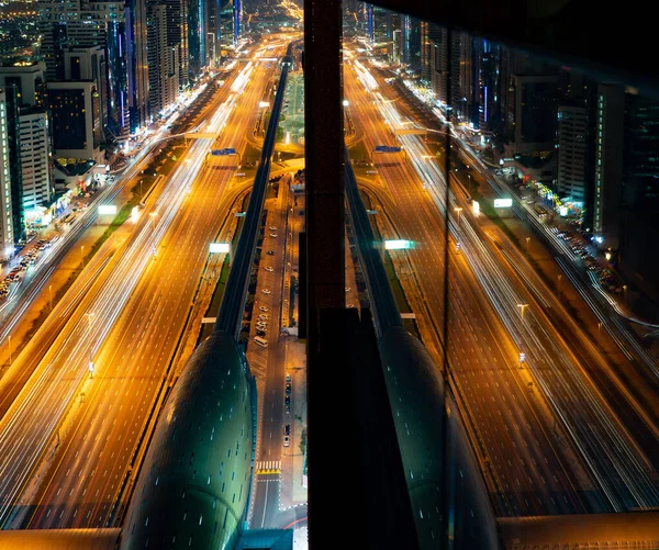 Dubai Skyline in the night time, Ηνωμένα Αραβικά Εμιράτα — Φωτογραφία Αρχείου