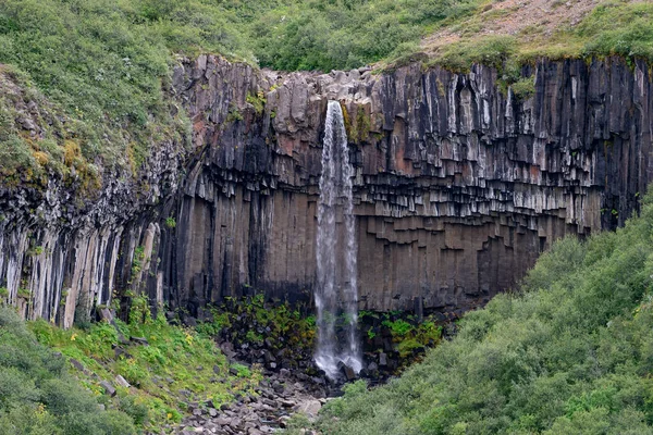 Ισλανδία καταρράκτη closeup θέα των θεών γκρεμό με μεγάλη έκθεση ομαλή κίνηση του νερού το καλοκαίρι τοπίο — Φωτογραφία Αρχείου