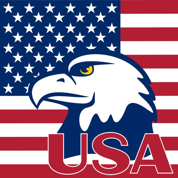 Flagga Usa och eagle — Stock vektor