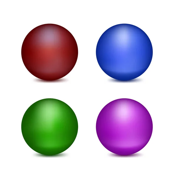 Quattro palle colorate — Vettoriale Stock