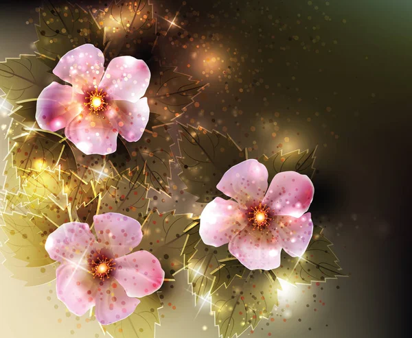 Hintergrund mit dekorativen Blumen — Stockvektor