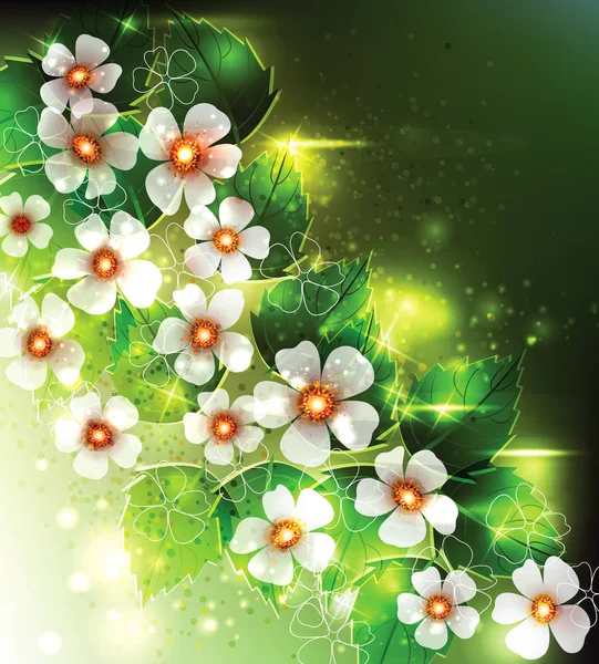 Arka plan ile dekoratif çiçek — Stok Vektör