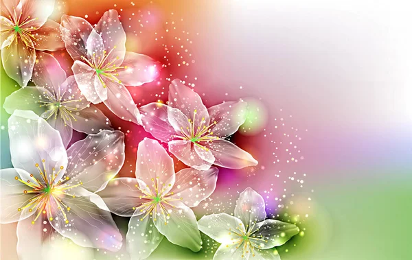 Hintergrund mit dekorativen Blumen — Stockvektor