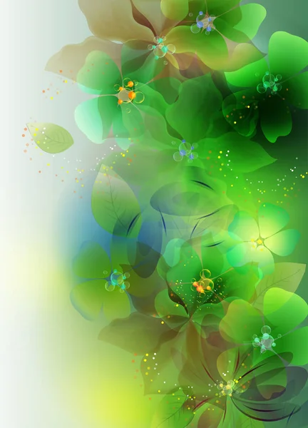 Fond avec des fleurs décoratives — Image vectorielle