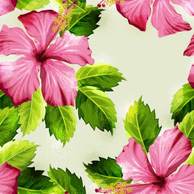 Egzotik tropik arka plan. Tekstil, baskı, kumaş için kusursuz botanik parmak izi.