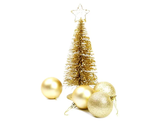 Árbol de Navidad de oro —  Fotos de Stock