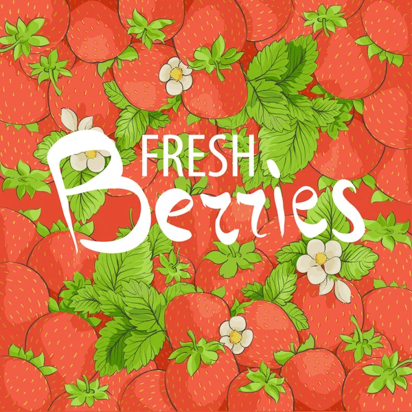 Fond de fraises — Image vectorielle