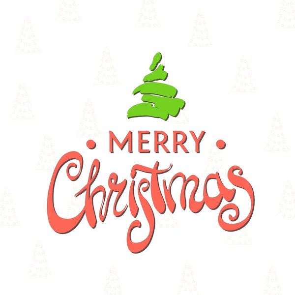 Beautiful lettering Merry Christmas — Stock Vector