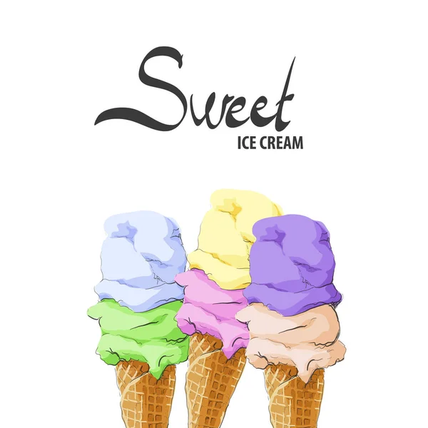 Otros helados para todos los gustos — Vector de stock