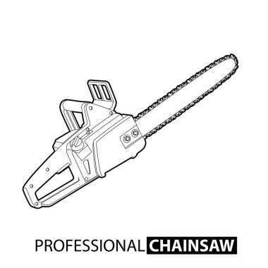 Beyaz anahat chainsaw