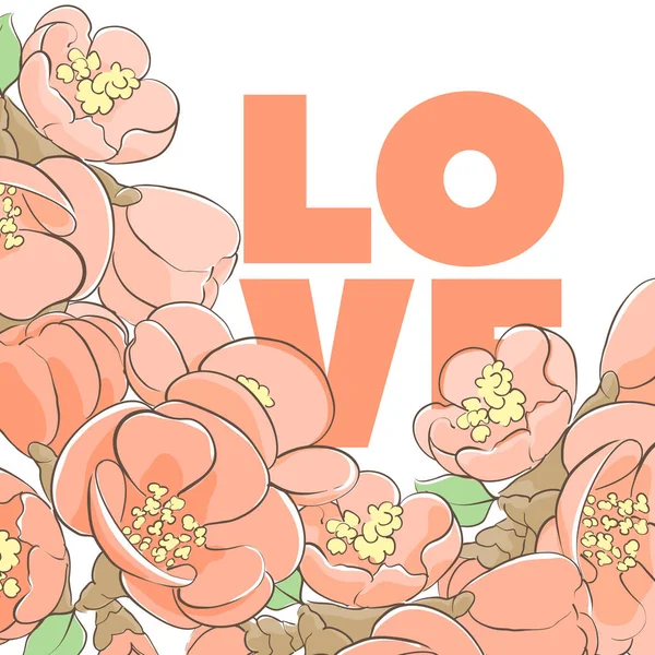 Floral lovely illustration — Stock Vector