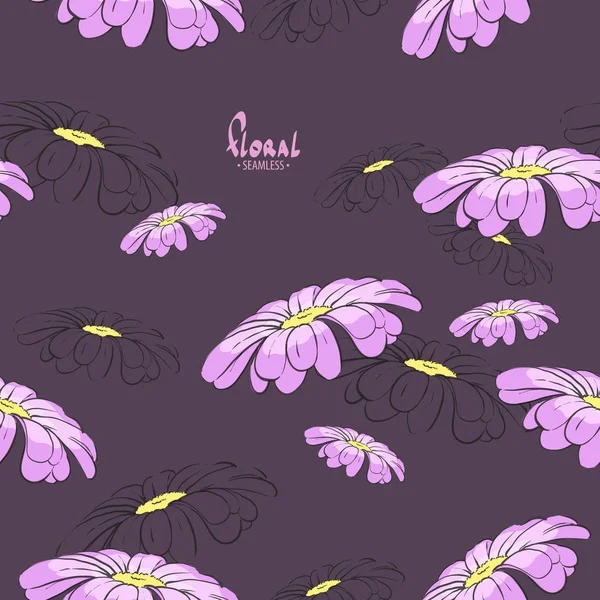 Ilustração sem costura floral — Vetor de Stock