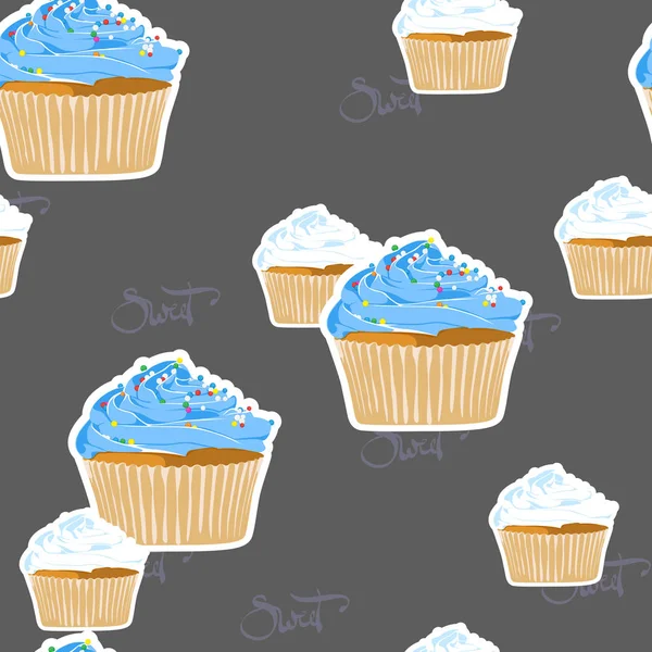 Dulce cupcake ilustración — Vector de stock