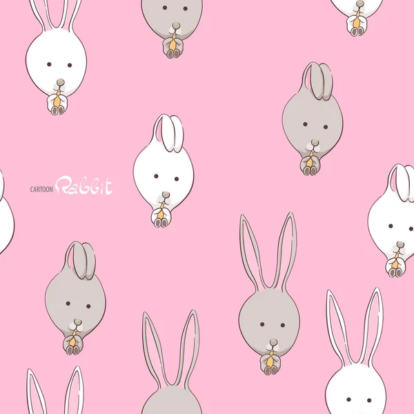 Cute funny rabbits — Stock Vector