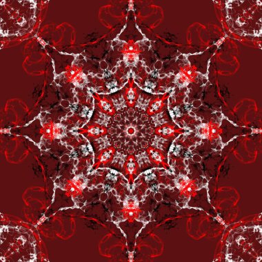 Mandala Hint desen, aşiret geleneksel öğeleri. Boho Tekstil arka plan, oryantal etnik tasarım