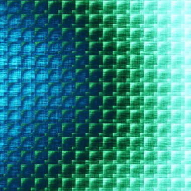 Yeşil ve mavi konu ve hücreleri, metalik kumaş arka plan ile parlak Festival arka plan