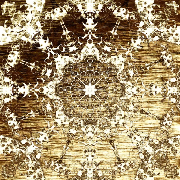 Golden Christmas pattern, metallic oriental circle with traditional tribal elements. Elegant luxury texture for wallpapers, advertisement, page fill, book covers etc. Gold boho textile background — Stock Photo, Image