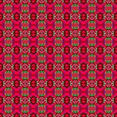 Parlak pembe Dikişsiz Aztek desen Hint geleneksel öğeleri ile. Ruby on Rails geometrik doku ve boho için arka plan Tekstil, sayfa dolgu, kitap kapakları