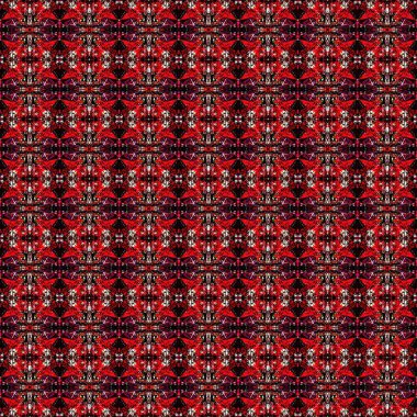 Parlak koyu kırmızı Dikişsiz Aztek desen Hint geleneksel öğeleri ile. Ruby on Rails geometrik doku ve lüks boho için arka plan Tekstil, sayfa dolgu, kitap kapakları