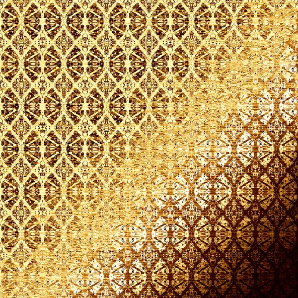 Padrão oriental dourado, elementos tradicionais populares. Textura de ouro real para têxteis, papéis de parede, propaganda, preenchimento de página, capas de livros etc. Fundo de tecido boho-chic, folha metálica — Fotografia de Stock