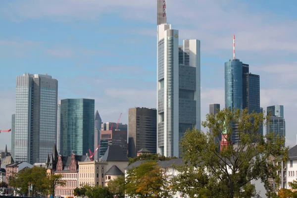 Rascacielos Centro Ciudad Frankfurt Alemania —  Fotos de Stock