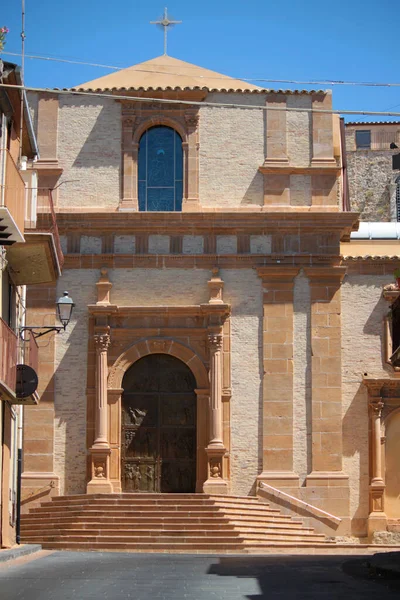 Vedute Esterne Della Chiesa Cattolica Barocca Siciliana — Foto Stock