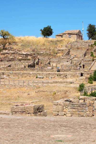 Natuurlijke Agrarische Landschap Uitzicht Het Centrum Van Sicilië — Stockfoto