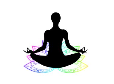 Yoga meditasyon Lotus duruş oturma