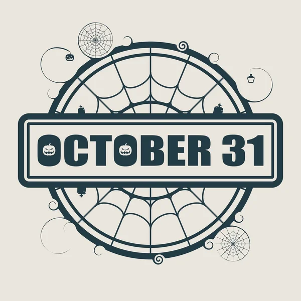 Razítko s října 31 text — Stockový vektor