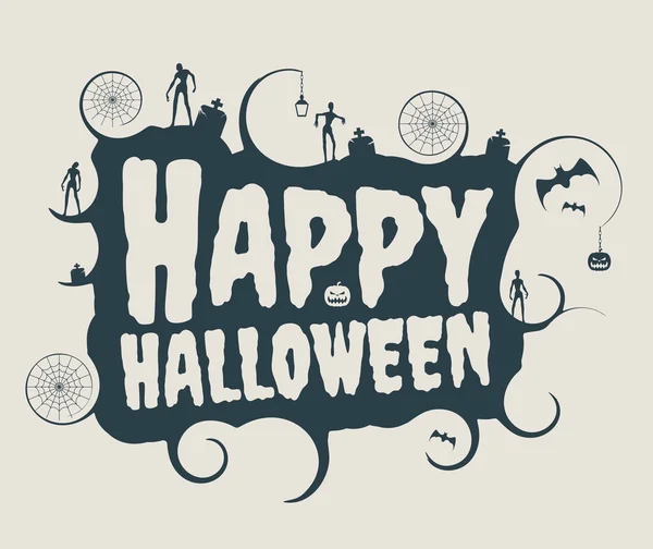 Calligraphie texte Halloween — Image vectorielle