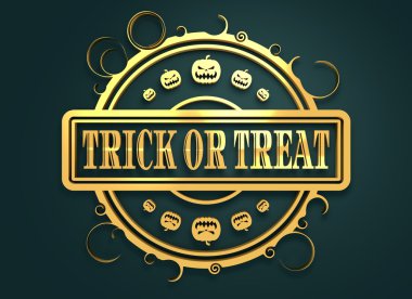 Halloween Metin ile oyulmuş damgası