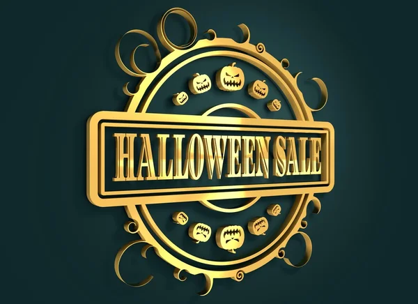 Cap terukir dengan teks Penjualan Halloween — Stok Foto