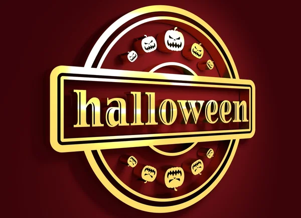 Vésett bélyegző Halloween szöveggel — Stock Fotó
