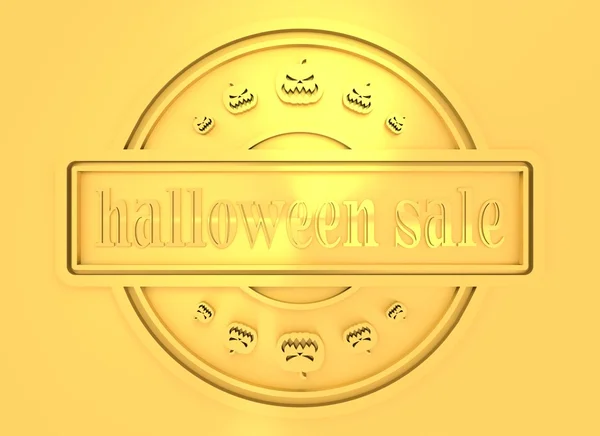 Grawerowane stempel z Halloween sprzedaż tekst — Zdjęcie stockowe