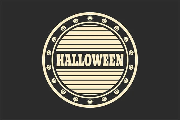Timbre avec texte d'Halloween — Image vectorielle