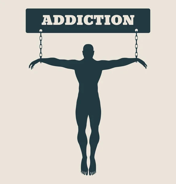 Addicition metafor vektör çizim — Stok Vektör