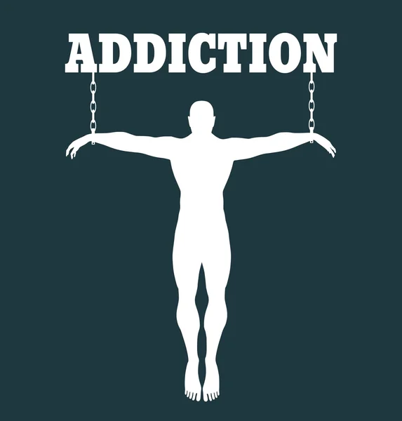 Illustration vectorielle de métaphore d'addiction — Image vectorielle