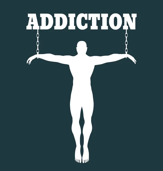 Addicition metafor vektör çizim — Stok Vektör