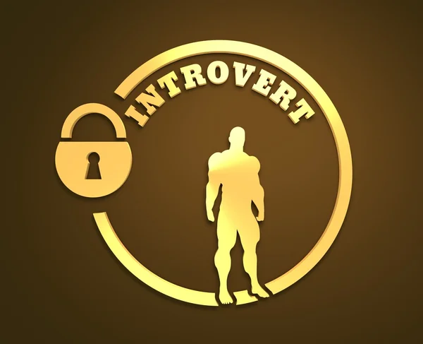 Ícone de metáfora introvertida — Fotografia de Stock