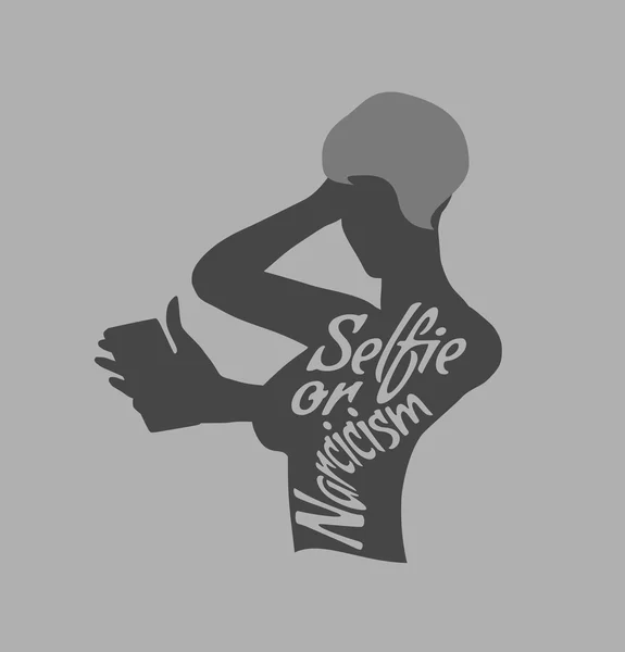 Mengambil Foto Selfie pada ikon konsep Smart Phone - Stok Vektor