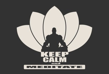 Kaslı adam meditasyonu.