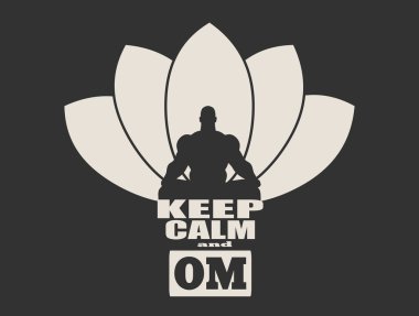 Kaslı adam meditasyonu.