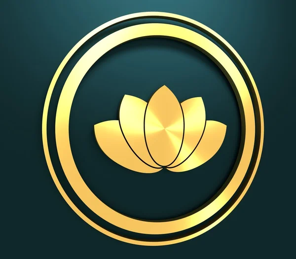 Lotosový symbol květiny — Stock fotografie