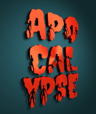 Kıyamet word ve onlara siluetleri