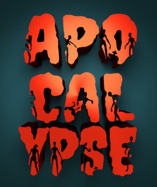 Kıyamet word ve onlara siluetleri