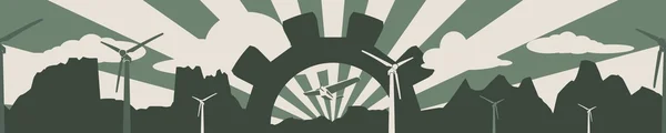 Conjunto de iconos de Energía y Energía. Banner de encabezado — Vector de stock