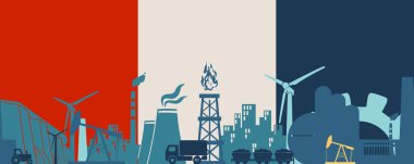 Enerji ve güç Icons set. Başlık banner