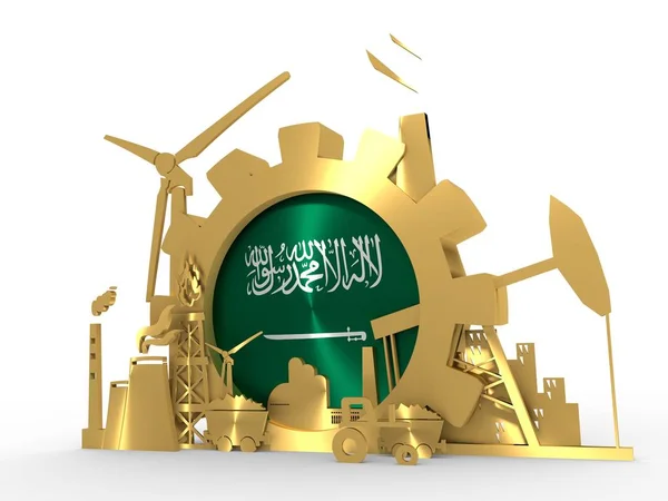 Ícones de energia e energia definidos com bandeira do Paquistão — Fotografia de Stock