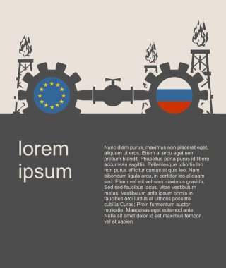 Gears'ı Rusya ve Avrupa Birliği bayrakları